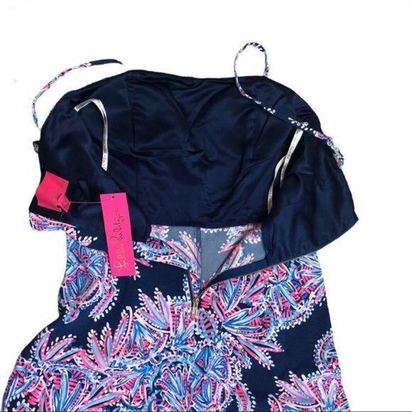 Lilly Pulitzer Sandra Jumpsuit Oyster Bay Size 0 - Picture 9 of 12